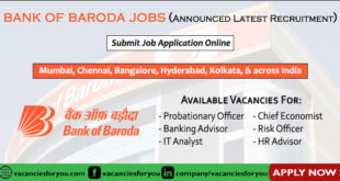 Bank of Baroda Jobs